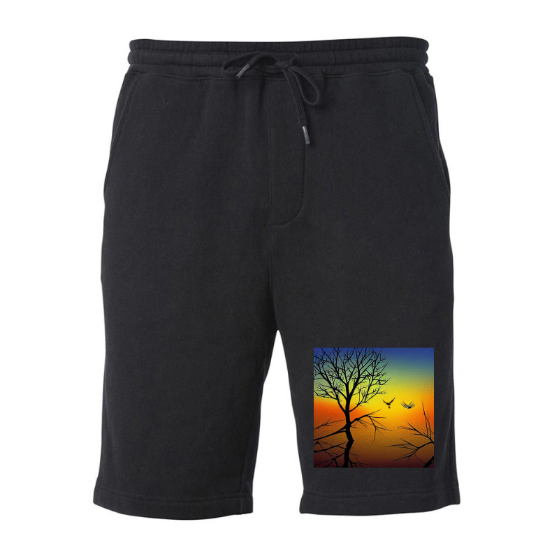 Bewitching Sunset Fleece Short | Artistshot