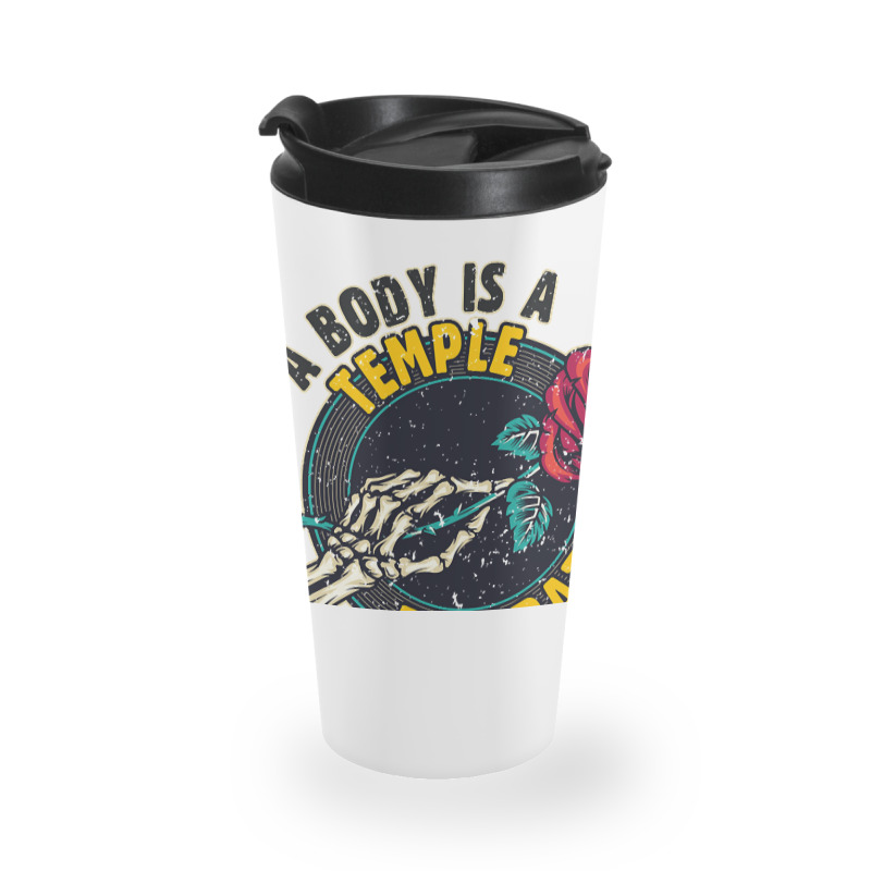 A Body Is A Temple, Decorate The Walls Travel Mug | Artistshot