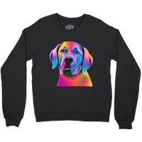 Labrador Retriever Colorful Portrait Crewneck Sweatshirt | Artistshot