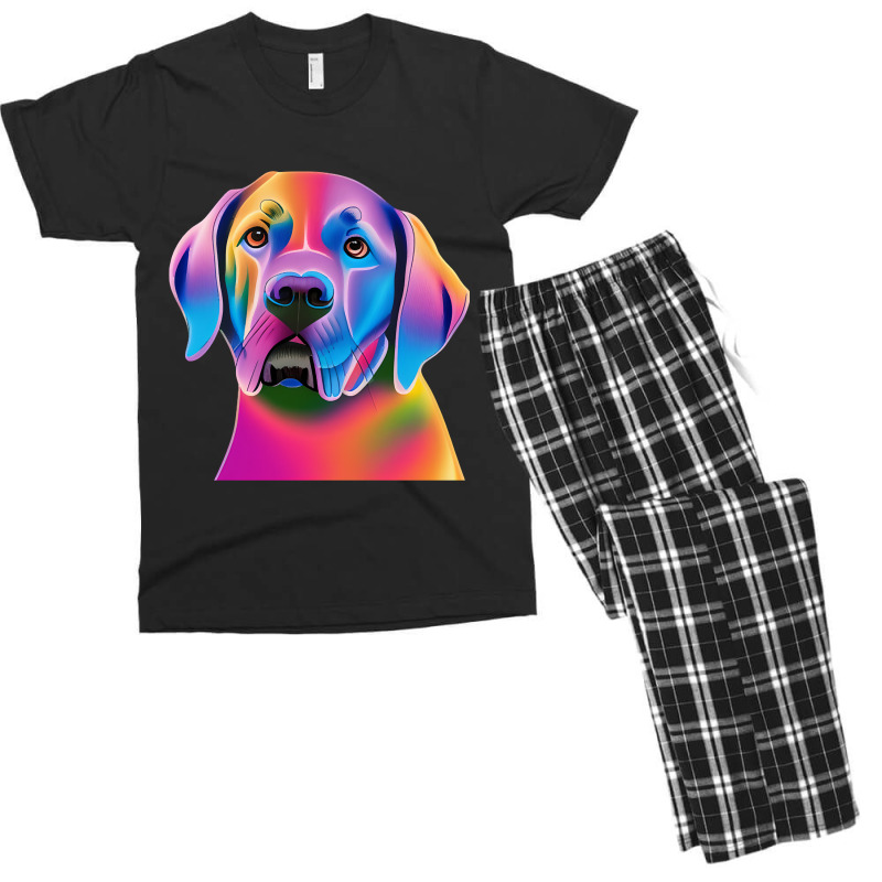 Labrador Retriever Colorful Portrait Men's T-shirt Pajama Set by trampolinnervous53 | Artistshot