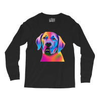 Labrador Retriever Colorful Portrait Long Sleeve Shirts | Artistshot