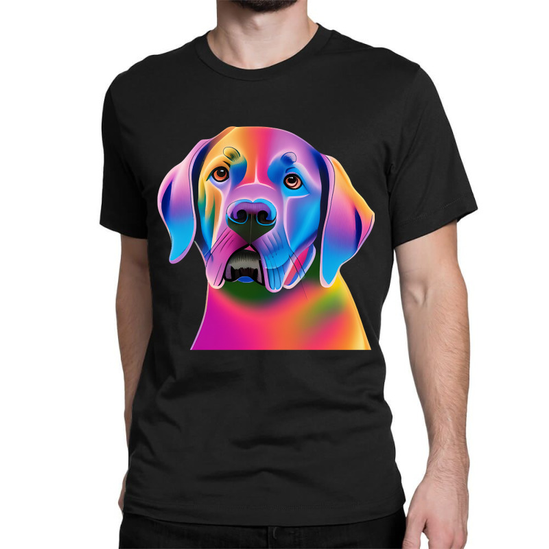 Labrador Retriever Colorful Portrait Classic T-shirt by trampolinnervous53 | Artistshot