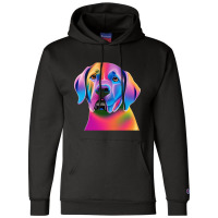 Labrador Retriever Colorful Portrait Champion Hoodie | Artistshot