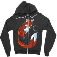 Tribal Tail Fox  Graphic Design Tshirt Zipper Hoodie | Artistshot