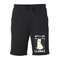 Just A Girl Who Loves Llamas T  Shirt Just A Girl Who Loves Llamas I V Fleece Short | Artistshot