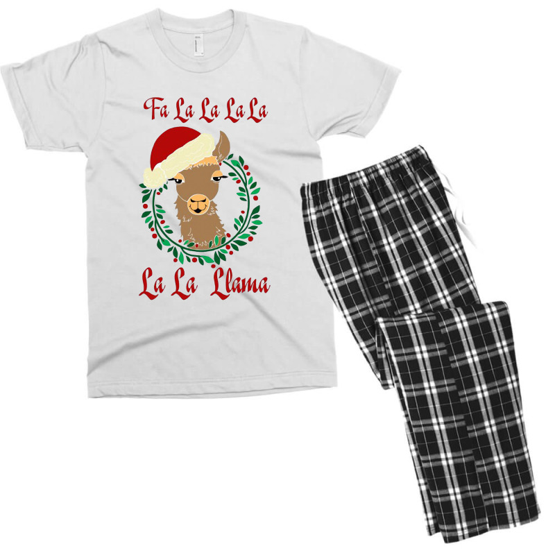 Fa La La La Llama Christmas Llama Men's T-shirt Pajama Set | Artistshot