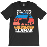 Just A Girl Who Loves T  Shirt Just A Girl Who Loves Llamas T  Shirt T-shirt | Artistshot