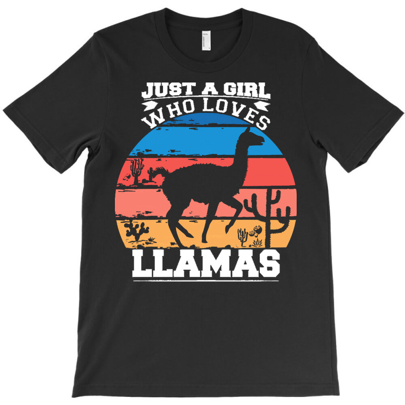 Just A Girl Who Loves T  Shirt Just A Girl Who Loves Llamas T  Shirt T-shirt | Artistshot