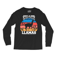 Just A Girl Who Loves T  Shirt Just A Girl Who Loves Llamas T  Shirt Long Sleeve Shirts | Artistshot