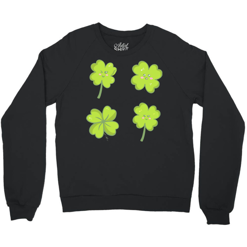 Kawaii Shamrock T  Shirt Kawaii Shamrock Four Leaf Clover Set T  Shirt Crewneck Sweatshirt | Artistshot