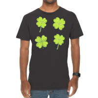 Kawaii Shamrock T  Shirt Kawaii Shamrock Four Leaf Clover Set T  Shirt Vintage T-shirt | Artistshot