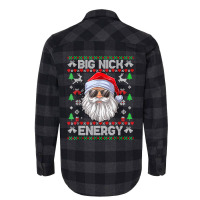 Big Nick Energy Funny Men Santa Ugly Christmas Sweater Flannel Shirt | Artistshot