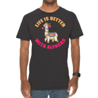 Life Is Better With Alpacas T  Shirt Life Is Better With Alpacas   Fun Vintage T-shirt | Artistshot