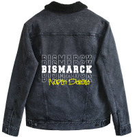 Bismarck City North Dakota Bismarck Nd Unisex Sherpa-lined Denim Jacket | Artistshot