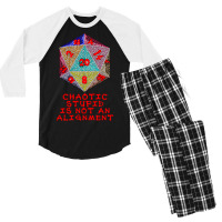 Chaotic Stupid Is Not An Alignment Men's 3/4 Sleeve Pajama Set | Artistshot