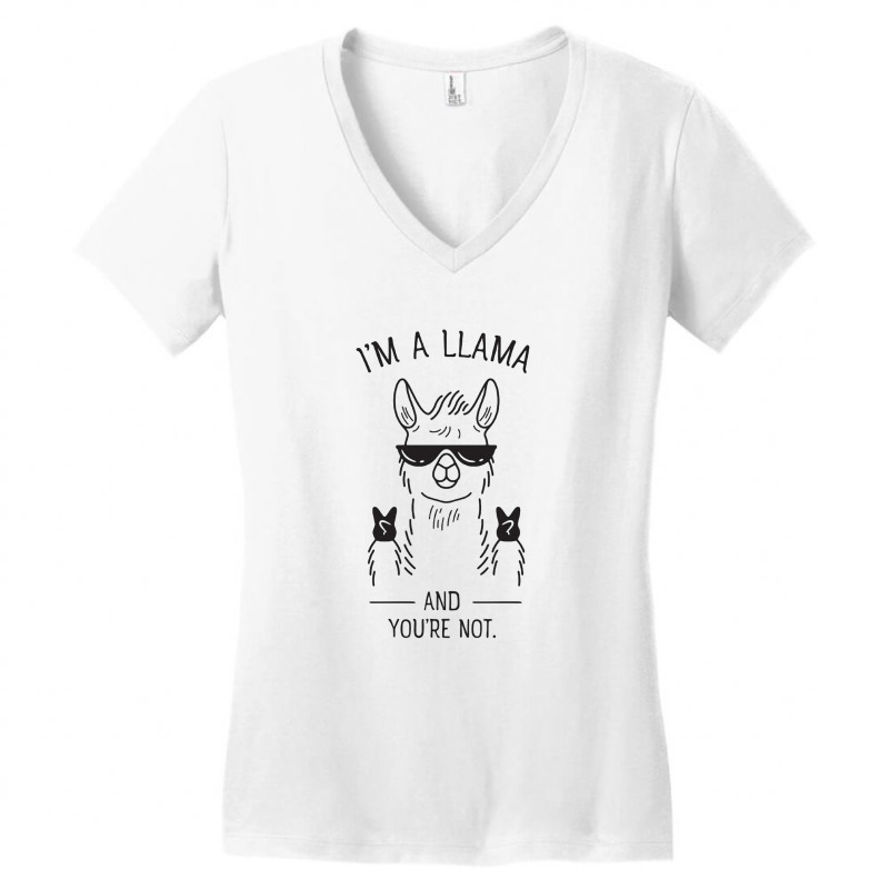 I'm A Llama And You're Not Women's V-neck T-shirt | Artistshot