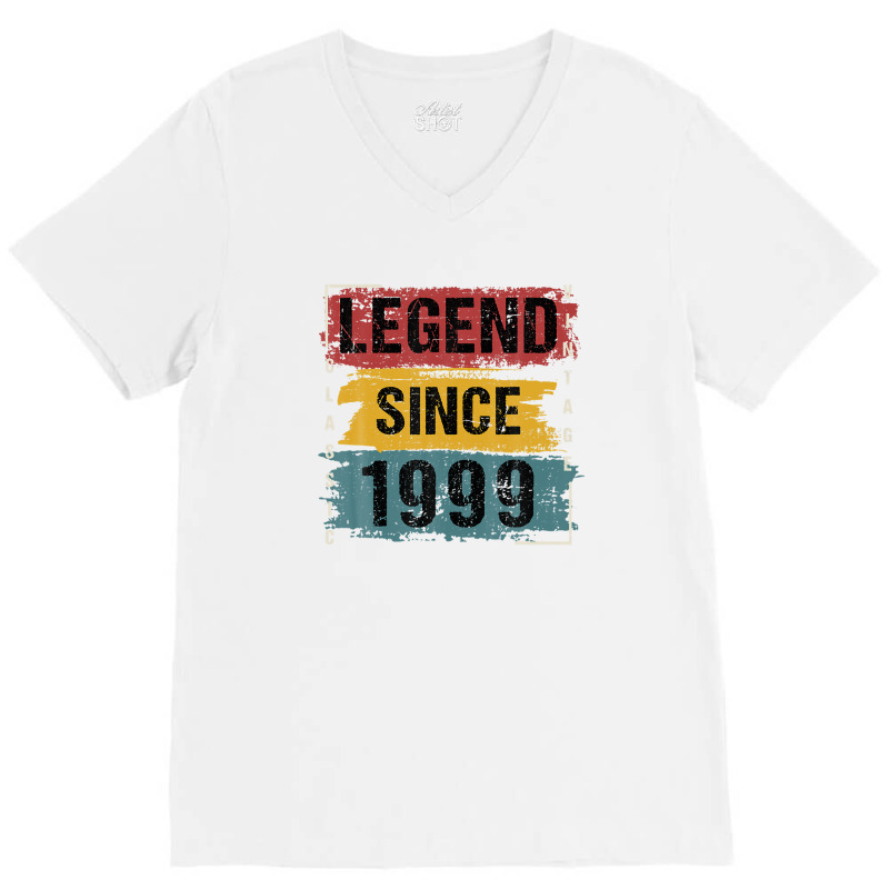 23 Years Old Vintage 1999 23rd Birthday Decoration Men Women V-neck Tee | Artistshot