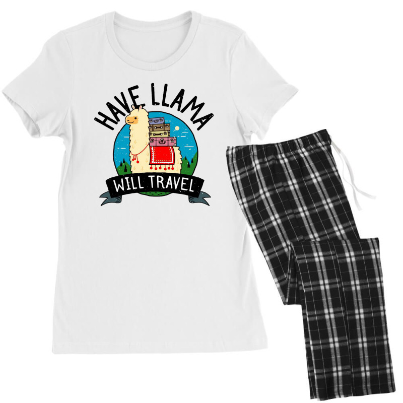 Llama Vacation   Funny Have Llama Will Travel Women's Pajamas Set | Artistshot