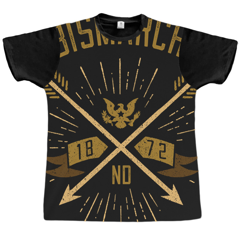 Bismarck Nd Hometown Pride Hipster Vintage Arrows Graphic T-shirt | Artistshot