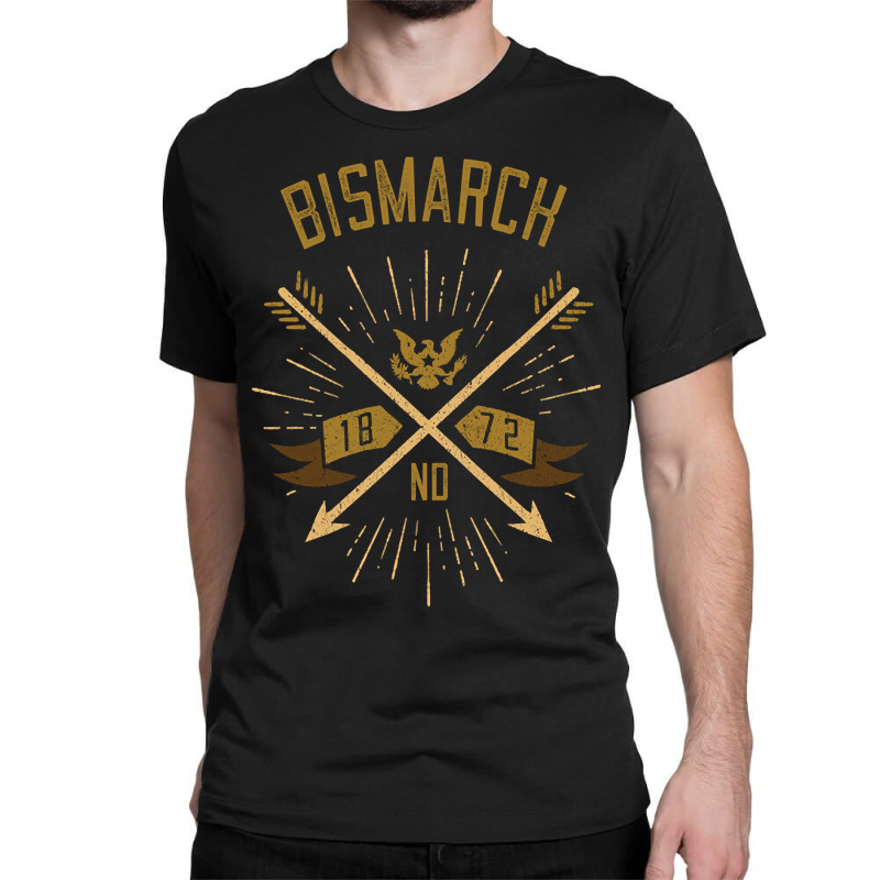 Bismarck Nd Hometown Pride Hipster Vintage Arrows Classic T-shirt | Artistshot