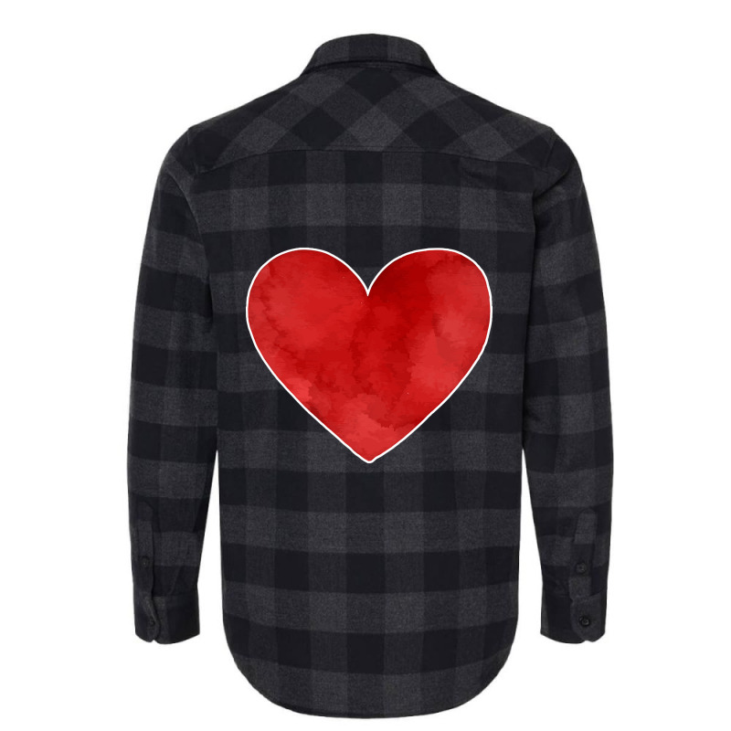 Big Red Heart Valentines Day Flannel Shirt | Artistshot