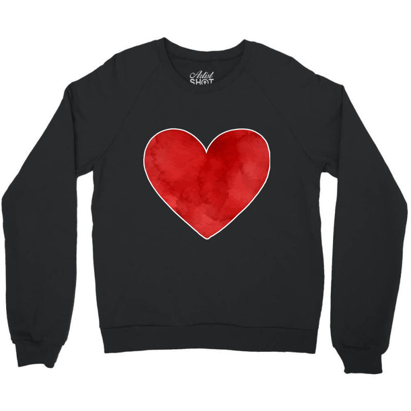 Big Red Heart Valentines Day Crewneck Sweatshirt | Artistshot