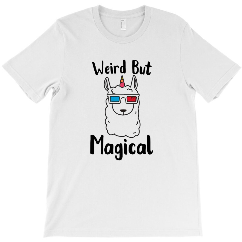 Weird But Magical Llamacorn With 3d Glasses T-shirt | Artistshot