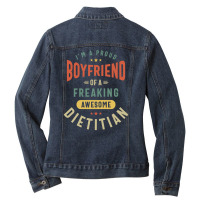 Dietitian Job Title Gift Ladies Denim Jacket | Artistshot