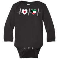 Japan And Kuwait Kuwaiti Flag Flags T Shirt Long Sleeve Baby Bodysuit | Artistshot