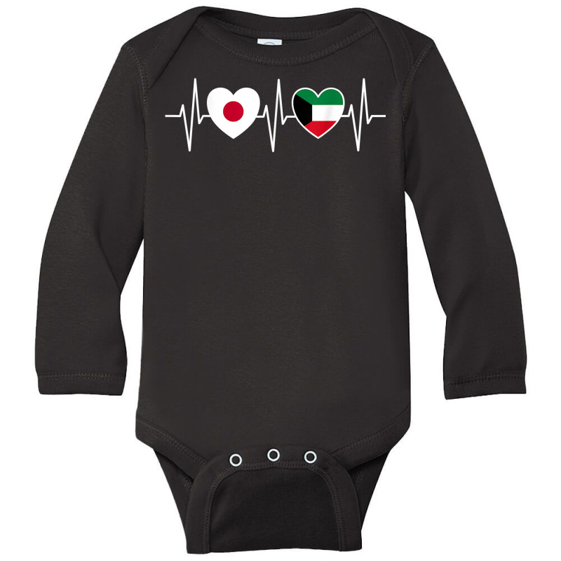 Japan And Kuwait Kuwaiti Flag Flags T Shirt Long Sleeve Baby Bodysuit by veroniquetour3tz | Artistshot