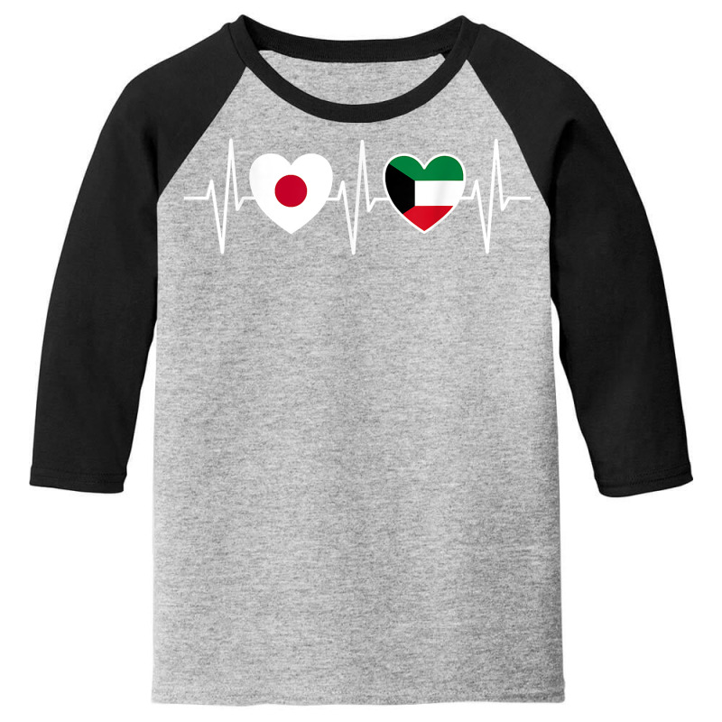 Japan And Kuwait Kuwaiti Flag Flags T Shirt Youth 3/4 Sleeve by veroniquetour3tz | Artistshot