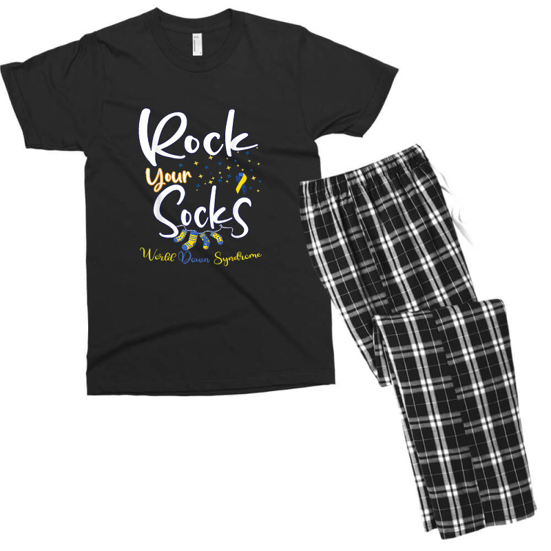 World Down Syndrome Day T Shirt Rock Your Socks Awareness Men's T-shirt Pajama Set | Artistshot