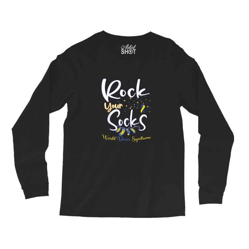 World Down Syndrome Day T Shirt Rock Your Socks Awareness Long Sleeve Shirts | Artistshot