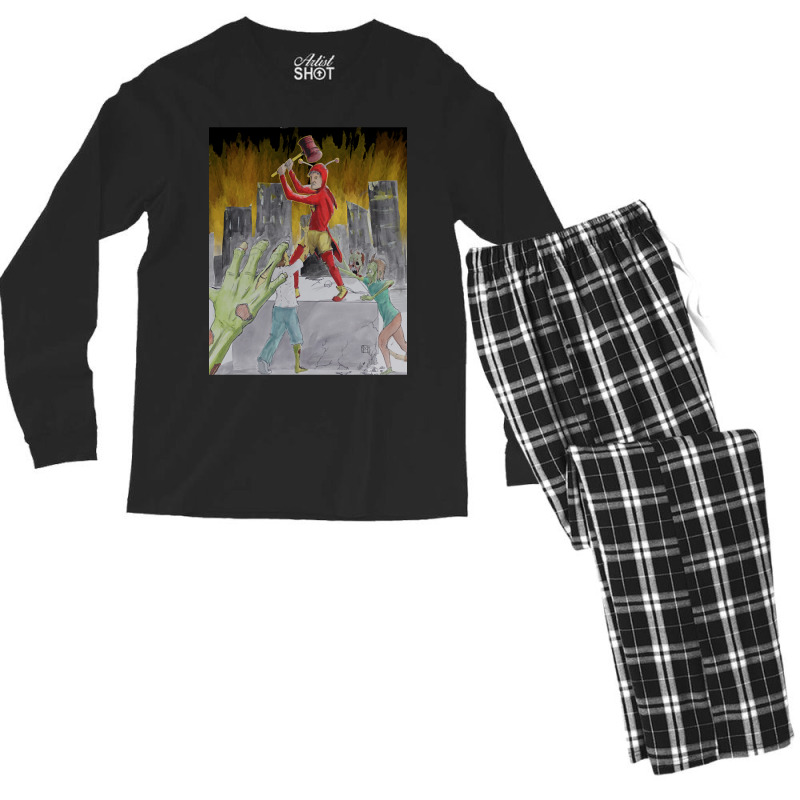 Chapulin Colorado Vs. The Zombies Men's Long Sleeve Pajama Set | Artistshot