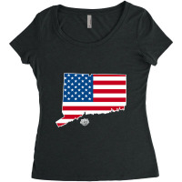 Connecticut Made In The Usa Women's Triblend Scoop T-shirt | Artistshot