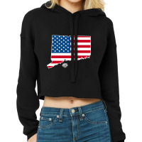 Connecticut Made In The Usa Cropped Hoodie | Artistshot