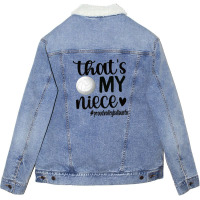 That's My Niece Proud Volleyball Auntie Volleyball Aunt Unisex Sherpa-lined Denim Jacket | Artistshot