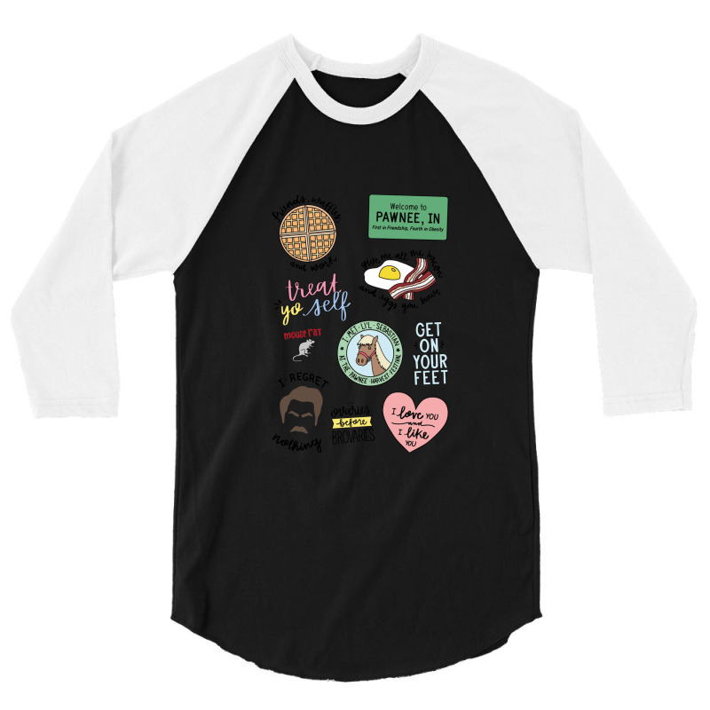 Parks And Recreation Tv Show Art 3/4 Sleeve Shirt by PatrickDougherty | Artistshot