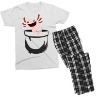 Axolotl In Pocket Kids Aesthetic Men's T-shirt Pajama Set | Artistshot