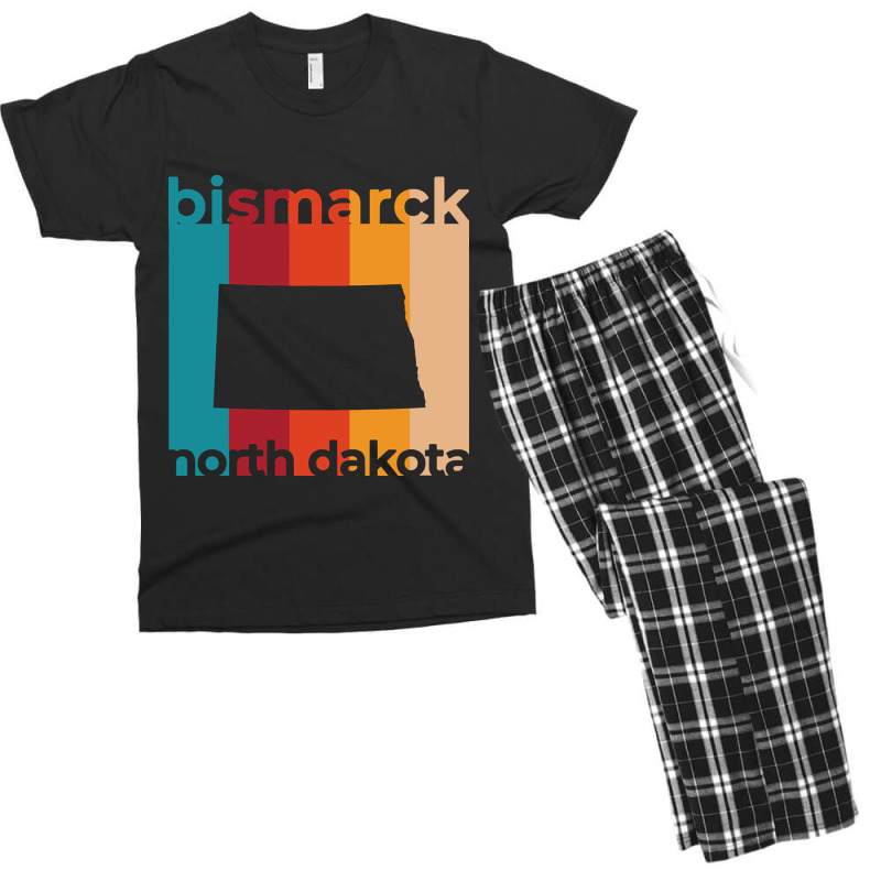 Bismarck North Dakota Retro Men's T-shirt Pajama Set | Artistshot