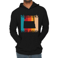 Bismarck North Dakota Retro Lightweight Hoodie | Artistshot