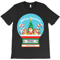 Bismarck North Dakota Usa - Merry Christmas Snowglobe T-shirt | Artistshot