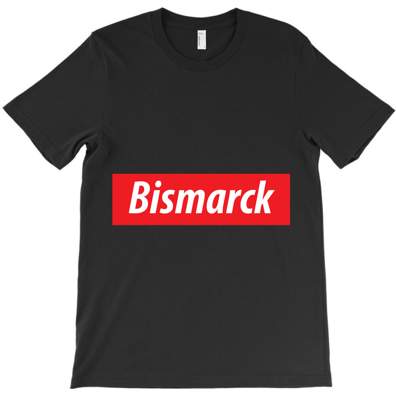 'bismarck' North Dakota Usa White Text On A Red Background T-shirt | Artistshot