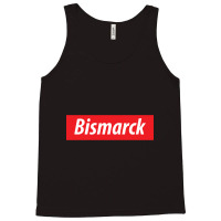 'bismarck' North Dakota Usa White Text On A Red Background Tank Top | Artistshot