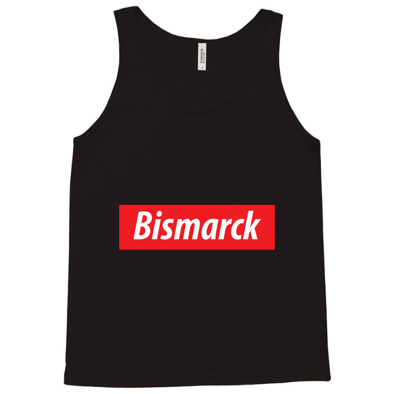 'bismarck' North Dakota Usa White Text On A Red Background Tank Top | Artistshot