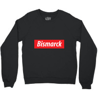 'bismarck' North Dakota Usa White Text On A Red Background Crewneck Sweatshirt | Artistshot