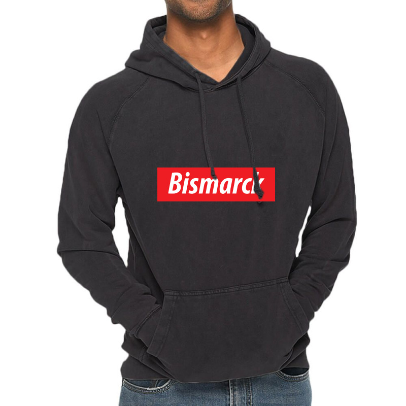 'bismarck' North Dakota Usa White Text On A Red Background Vintage Hoodie | Artistshot