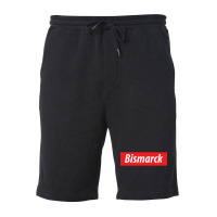 'bismarck' North Dakota Usa White Text On A Red Background Fleece Short | Artistshot