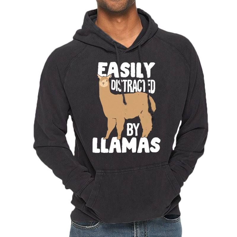 Llama T  Shirt Easily Distracted By Llamas Animal Lover Gift T  Shirt Vintage Hoodie | Artistshot