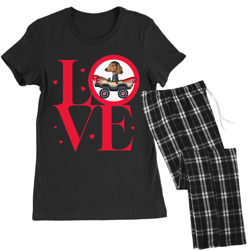 Dachshund Love-zlknc Women's Pajamas Set by BrianneRemers65 | Artistshot